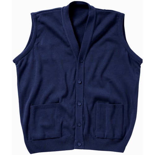 Cotton Valley ärmellose Strickjacke Marineblau